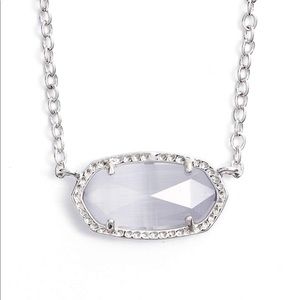 clear and silver kendra scott necklace